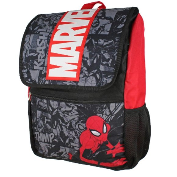 Accessories Marvel Spiderman Backpack Front Flap Compartment Travel